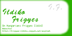 ildiko frigyes business card